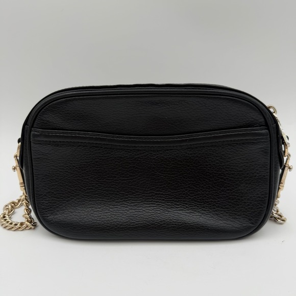 Coach Isla Leather Crossbody Purse Gold Chain Strap 31411 Black Bag - Picture 2 of 14